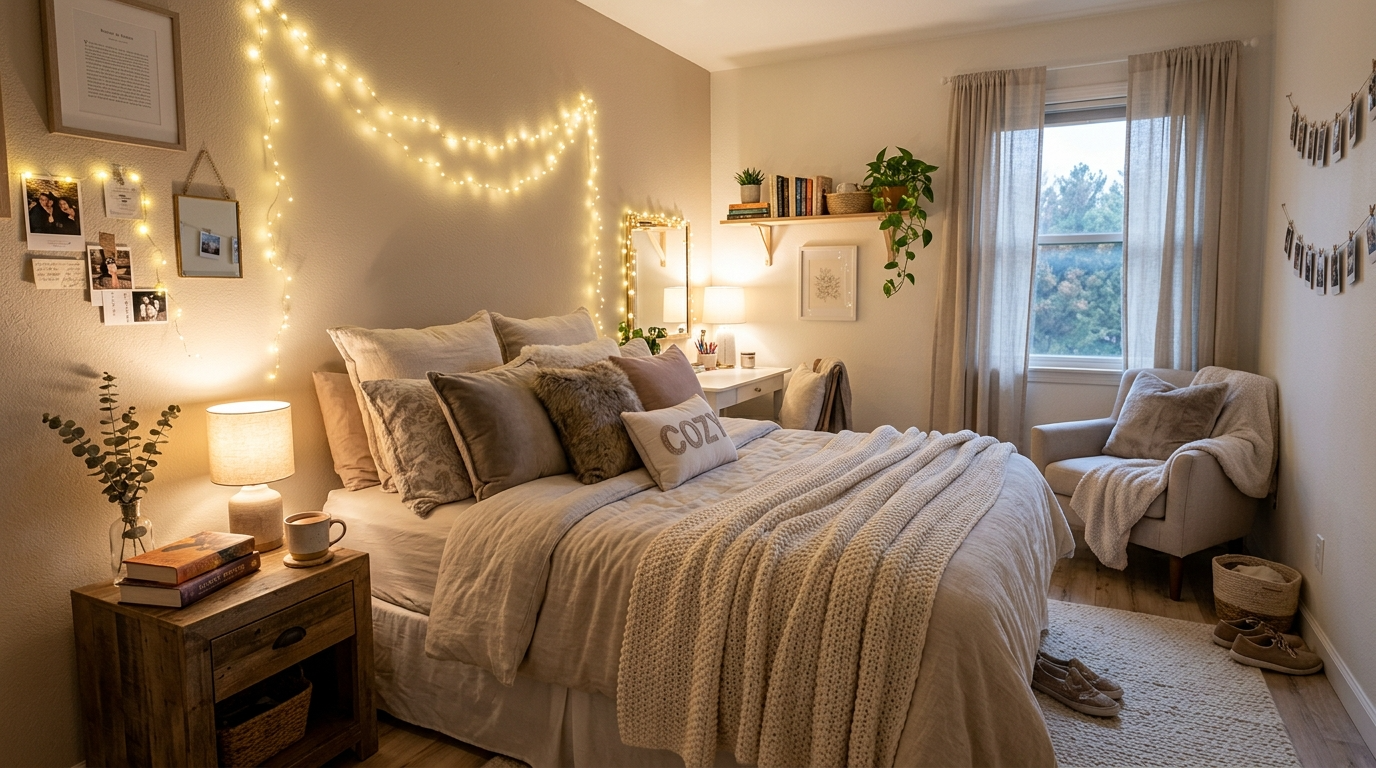 Create a desk or vanity zone